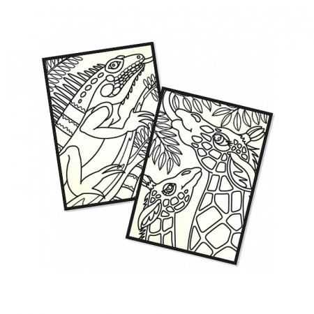 Set de colorat vitralii cu animale Melissa and Doug [1]