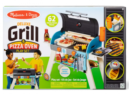 Set de joaca din lemn cu accesorii Grill si Pizza [4]