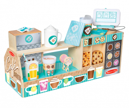 Jucarii interactive - Set de joaca din lemn cu accesorii Ne jucam de-a Cafeneaua - Barista
