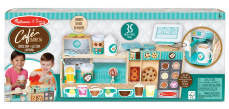 Set de joaca din lemn cu accesorii Ne jucam de-a Cafeneaua - Barista [4]
