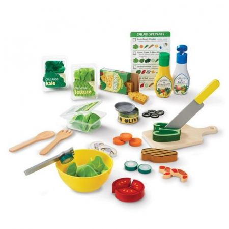 Jucarii interactive - Set de joaca din lemn Salate delicioase Melissa and Doug