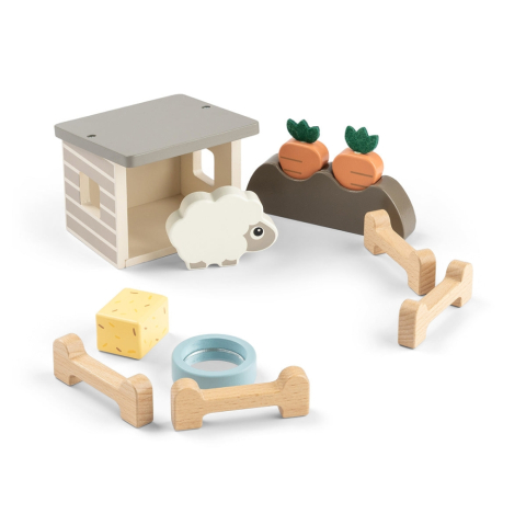 Jucarii si jocuri copii - Set de joaca din lemn Tiny Farm Done by Deer Sheepy Multicolor