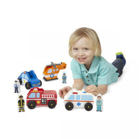 Set de joaca din lemn Vehicule de interventie [2]