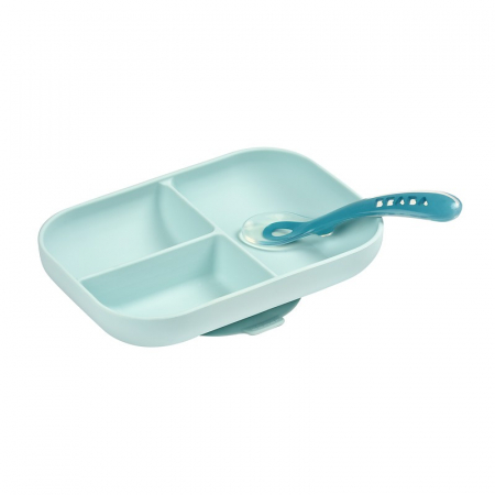 Set de masa silicon Beaba 2 piese Blue [7]