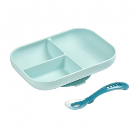 Set de masa silicon Beaba 2 piese Blue [1]