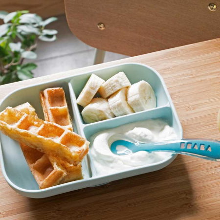 Set de masa silicon Beaba 2 piese Blue [6]