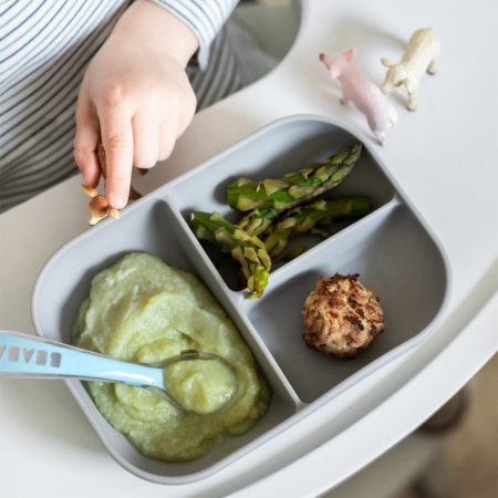 Set de masa silicon Beaba 2 piese Grey [1]