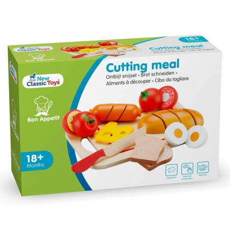 Set din Lemn Platou cu Diferite Alimente, New Classic Toys [1]
