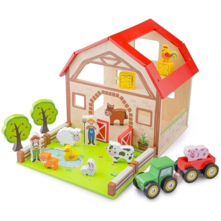 Jucarii educative - Set Ferma cu 20 de Piese, New Classic Toys