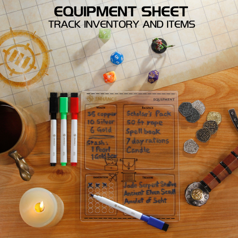 Set Fise Reutilizabile DnD ENHANCE Gaming [3]