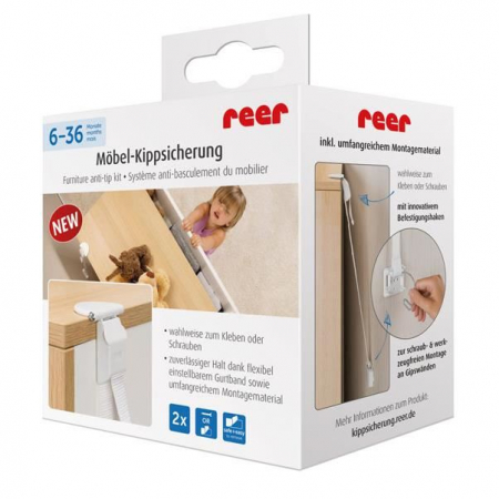 Sisteme protectie - Set fixare anti-inclinare mobilier REER