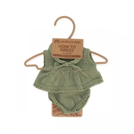 Papusi - Set imbracaminte cu rochita pentru papusa fetita 21 cm
