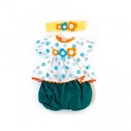 Papusi - Set imbracaminte vreme calda pentru papusa fetita 38 cm Dots