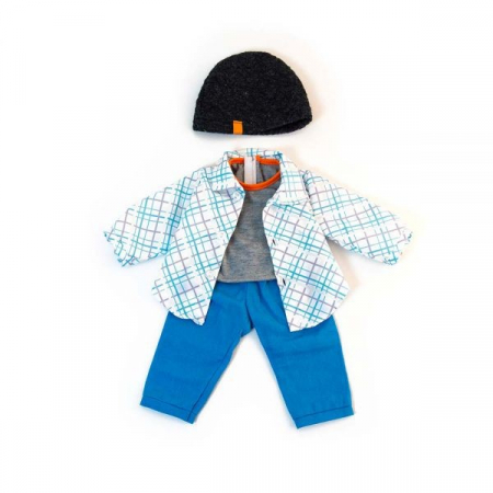 Papusi - Set imbracaminte vreme temperata pentru papusa baiat 38 cm Blue