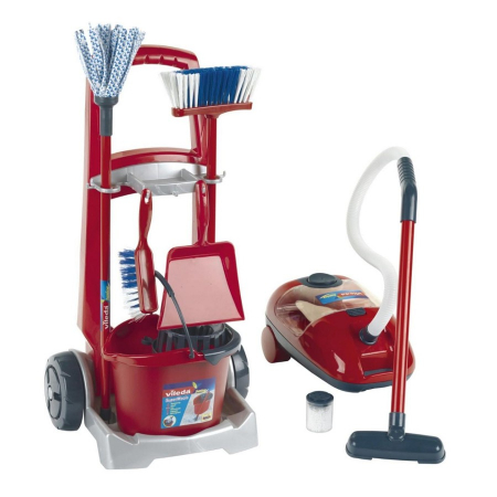 Jucarii de rol - Set Klein Carucior Pentru Menaj si Aspirator Vileda