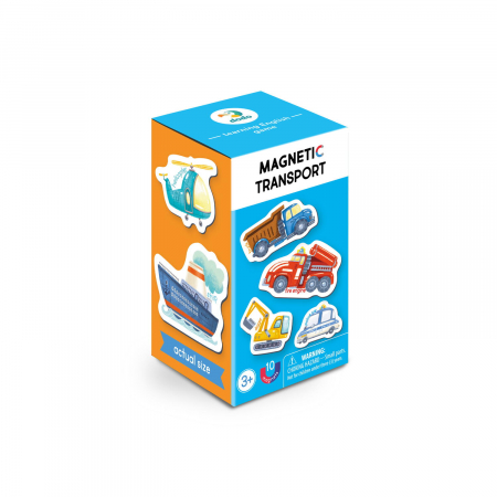 Jucarii educative - Set magnetic Dodo Invat mijloacele de transport in limba engleza