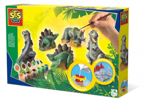 Arta si creatie - Set Mulaj si Pictura-Dinozauri
