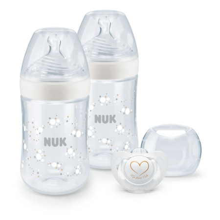 Set Nuk Nou Nascut Nature Sense Start Twin cu Control Temperatura Alb [0]
