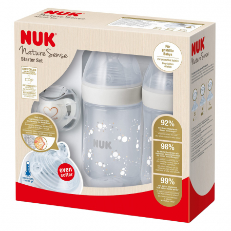 Set Nuk Nou Nascut Nature Sense Start Twin cu Control Temperatura Alb [1]