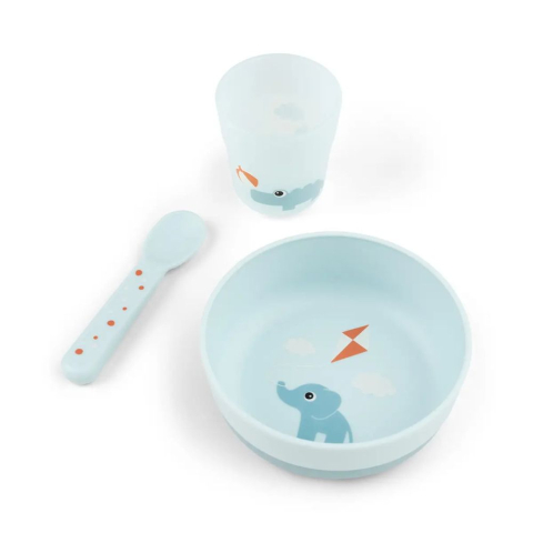 Articole hranire copii - Set pentru primele mese Done by Deer Foodie Playground Blue
