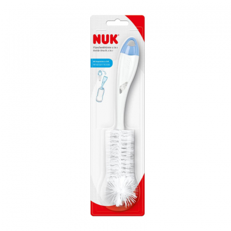 Biberoane tetine suzete - Set perii 2 in 1 spalat biberoane si tetine Nuk Albastru