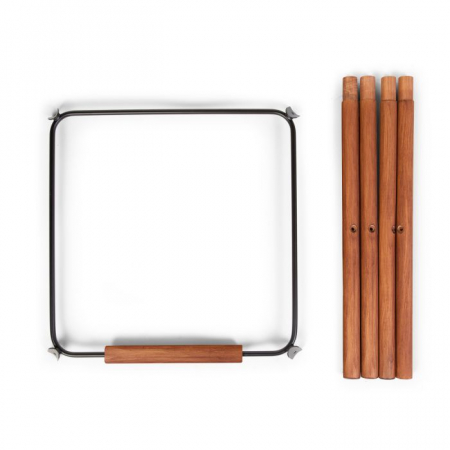 Scaune masa bebe - Set picioare cu suport pentru scaun de masa Childhome Evolu Nuc/Negru