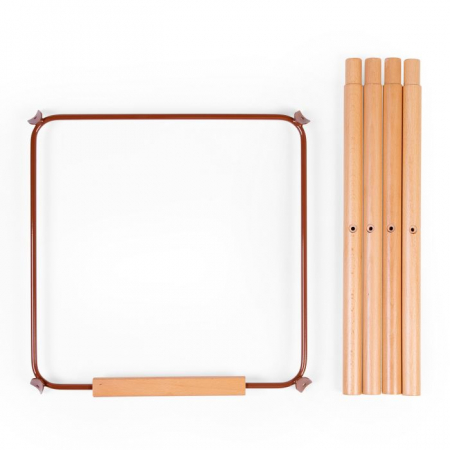 Set picioare cu suport pentru scaun de masa Childhome Evolu Natural/Ruginiu [0]