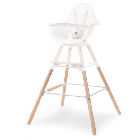 Set picioare cu suport pentru scaun de masa Childhome Evolu Natural/Alb [1]