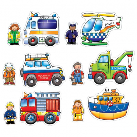 Jocuri tip puzzle - Set Puzzle Educativ Orchard Toys Echipa de Salvare