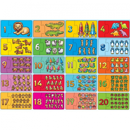 Jocuri tip puzzle - Set Puzzle Educativ Orchard Toys - Potriveste si Numara
