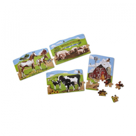 Set puzzle podea conectabile Ferma Melissa and Doug [0]