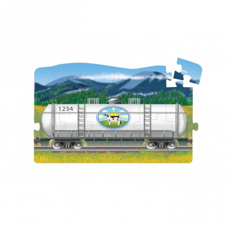 Set puzzle podea conectabile Trenuri Melissa and Doug [0]