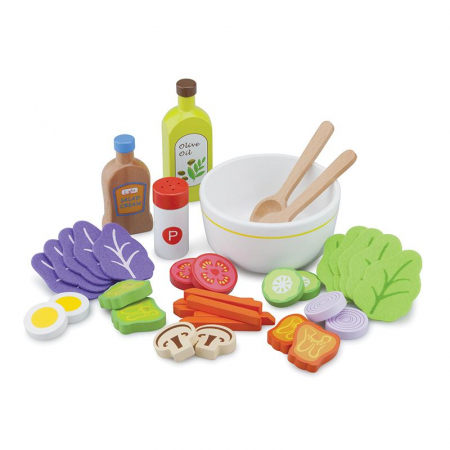Jucarii de rol - Set Salata cu 18 Piese, New Classic Toys