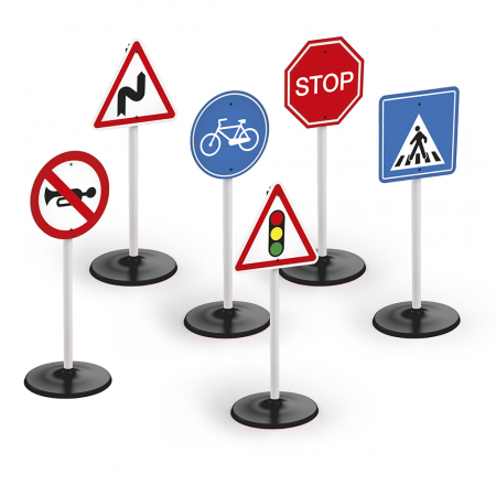 Seturi constructie copii - Set semne de circulatie mari (6 buc.)
