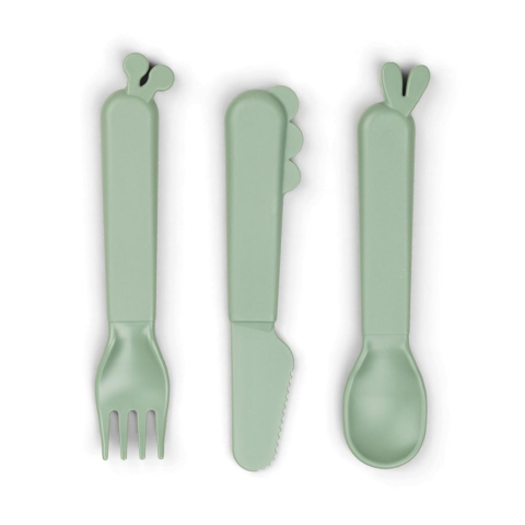 Articole hranire copii - Set tacamuri Done by Deer Kiddish Deer Friends Green