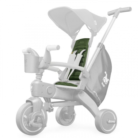 Triciclete - Set textil sezut si spatar Doona Liki Trike Desert Green