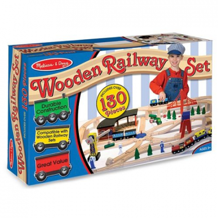 Set Trenulet din lemn cu depou Melissa and Doug [2]