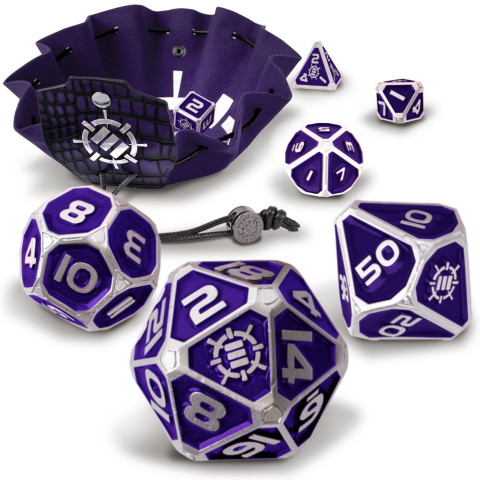 Set Zaruri Metalice ENHANCE Gaming Collector's Edition Purple DnD