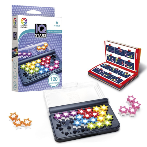 Jocuri tip puzzle - Smart Games - IQ Stars, joc de logica cu 120 de provocari