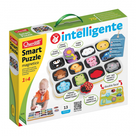 Jocuri tip puzzle - Smart Puzzle Quercetti Primele culori si cuvinte