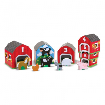 Jucarii educative - Sortator de forme Casuta cu animale Melissa and Doug