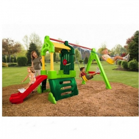 Spatiu de joaca cu tobogan si leagan Little Tikes Clubhouse [3]