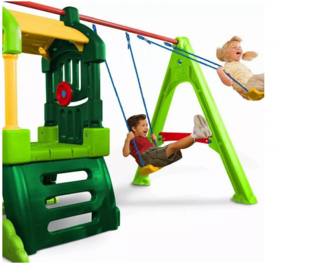 Spatiu de joaca cu tobogan si leagan Little Tikes Clubhouse [2]