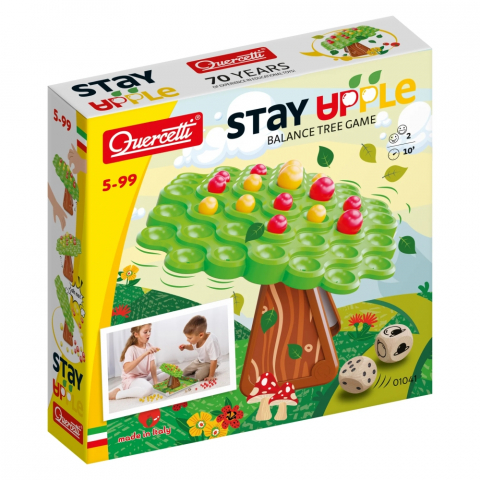 Jocuri educative - Stay Apple! Balance Tree Game - Joc Quercetti Educativ si Interactiv pentru Toata Familia - Resigilat