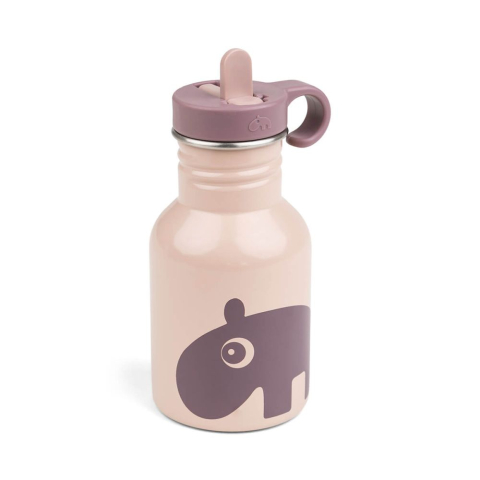 Cani si pahare - Sticla metalica cu pai Done by Deer Ozzo Powder 350 ml
