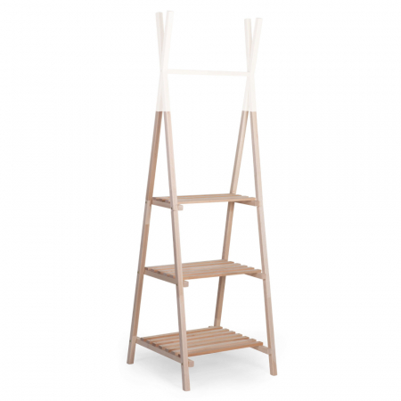 Mobilier camera copii - Suport haine Tipi Childhome 60x60x197.3 cm, Lemn Natural/Alb