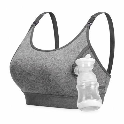 Articole mamici - Sutien alaptare Hands-Free Momcozy YN08 Grey M