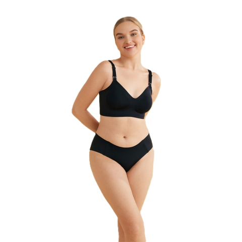 Lenjerie mamici - Sutien alaptare Momcozy YN21 Black S