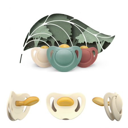 Suzeta Nuk for Nature Latex M1, 0-6 luni, Set 2 Bucati, Crem [2]