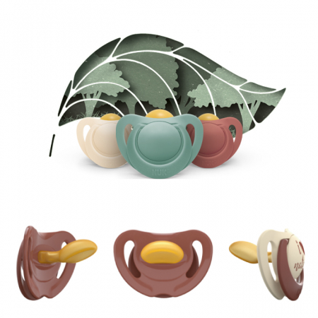 Suzeta Nuk for Nature Latex M2, 6-18 luni, Set 2 Bucati, Rosu [2]